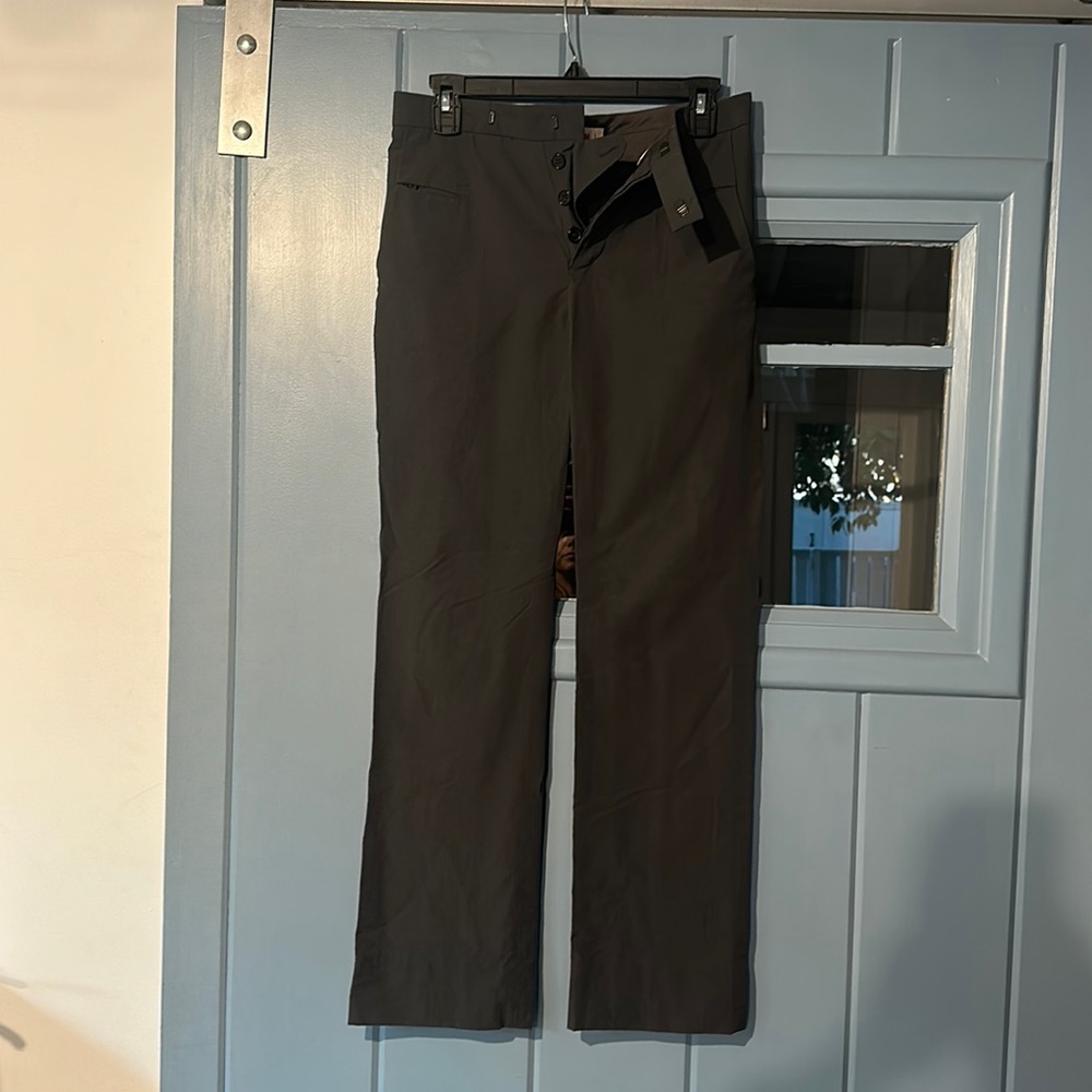 Marni straight leg cotton and nylon pant in charcoal